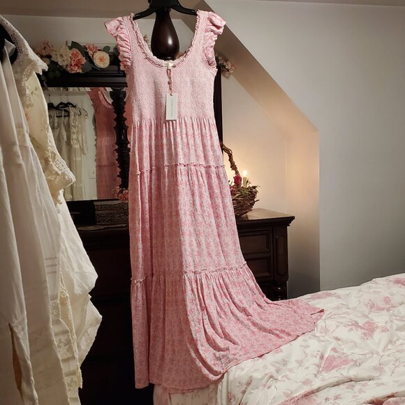 LOVESHACKFANCY - CHESSIE DRESS - ROSE PATCH  Small - Picture 1 of 13